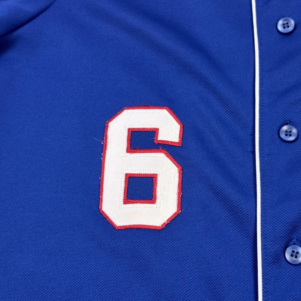 Majestic Chicago Cubs Jersey Mens L Blue MLB Baseball Button Front‎ Authentic 6 - Picture 8 of 12